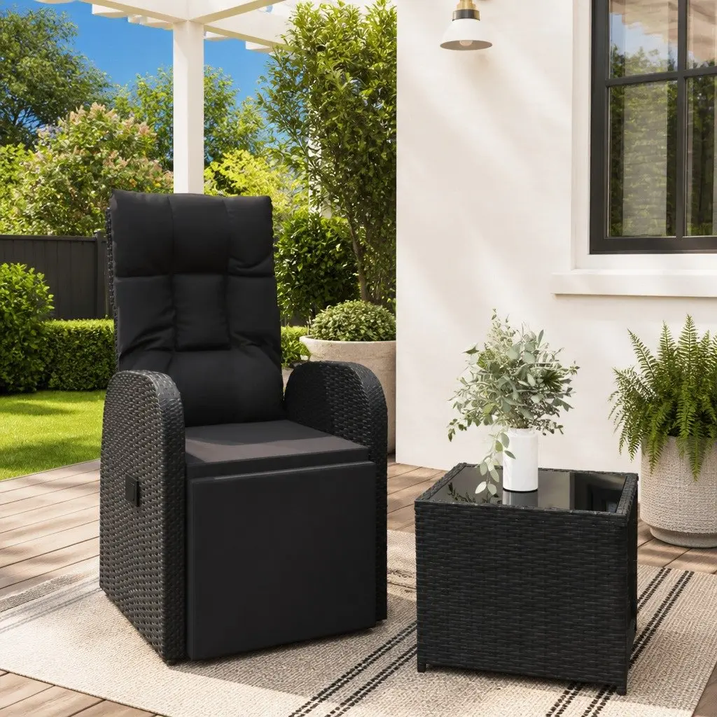 2-Piece Outdoor Lounge Set with Adjustable Chair