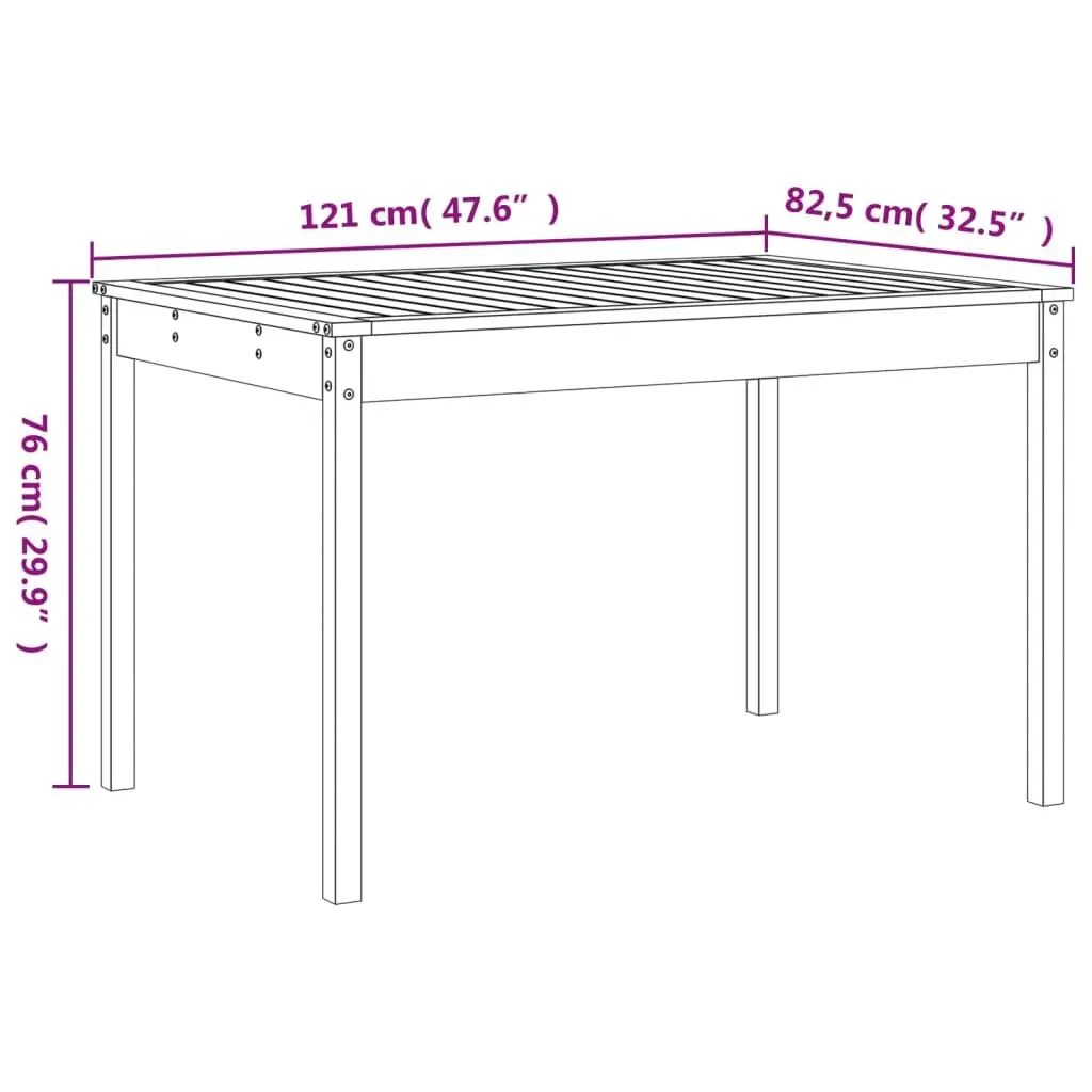 5 Piece Outdoor Furniture Set Black Solid Pine Wood Dining Table with Stools for Garden Patio