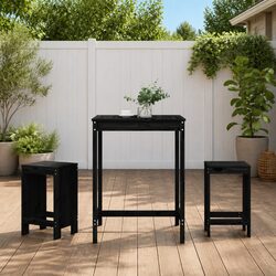 Practical Black Wood Bar Set for Every Outdoor Occasion