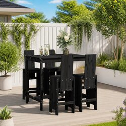 Versatile Black Bar Set for Outdoor Entertaining