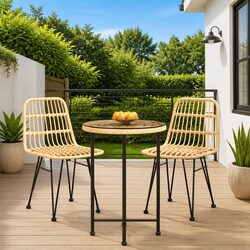 Practical 3 Piece Garden Dining Set for Your Patio
