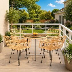 Perfect for Your Patio: 5 Piece Dining Set with Chairs