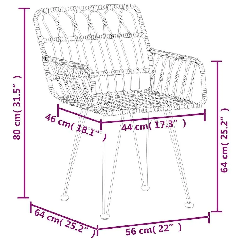 5 Piece Garden Dining Set PE Rattan Steel Frame Tempered Glass Black