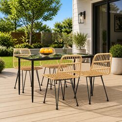 Practical 5 Piece Garden Dining Set for Your Patio