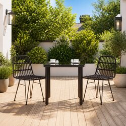 3 Piece Dining Set for Outdoor Gatherings and Relaxation
