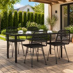 5 Piece Outdoor Dining Set for Garden Use