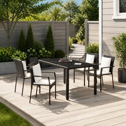 Practical Dining Set for Outdoor Gatherings: 5 Pieces Included