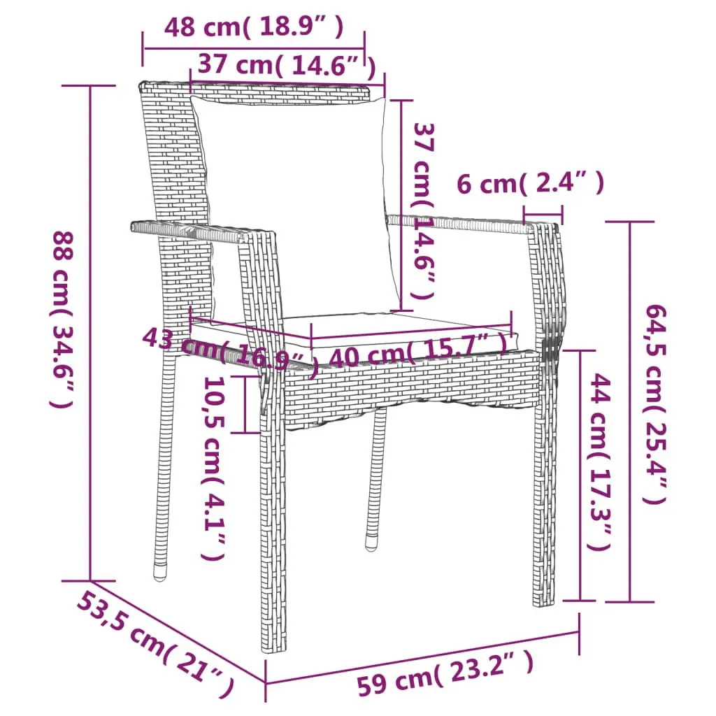 5 Piece Garden Dining Set PE Rattan Powder Coated Steel Frame Solid Acacia Wood Tabletop Black
