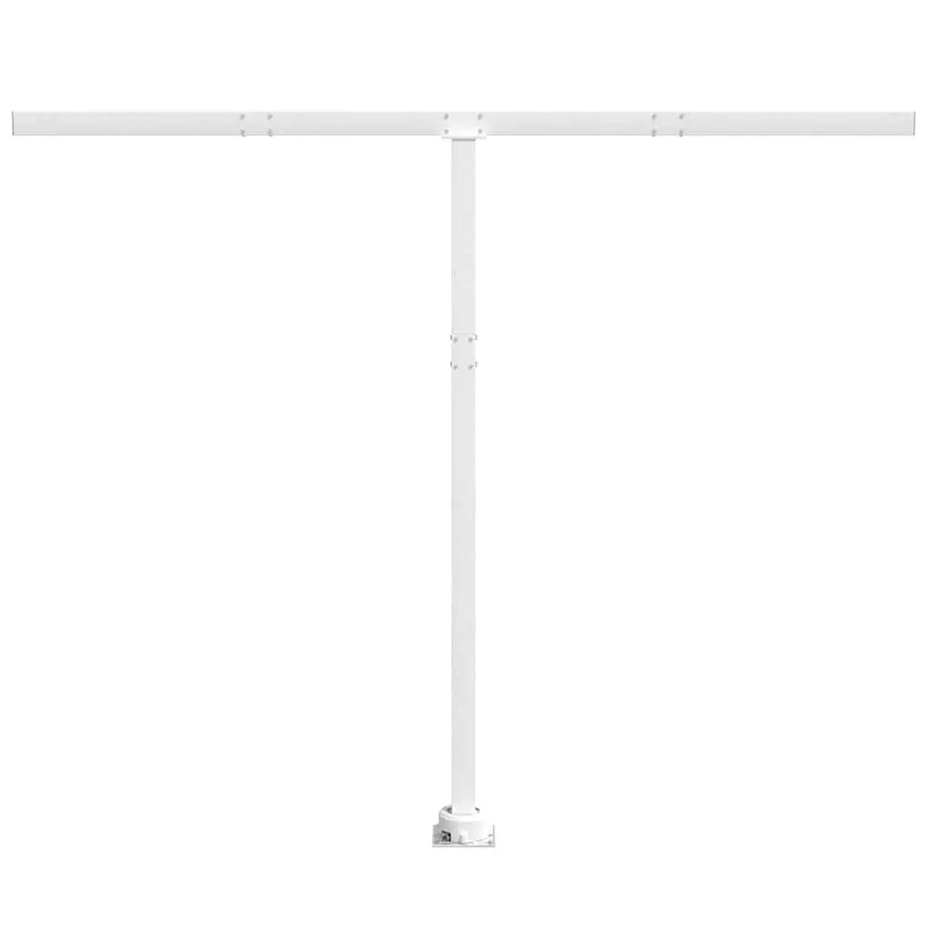 Awning Post Set Iron 300x245 cm White Rotary Base