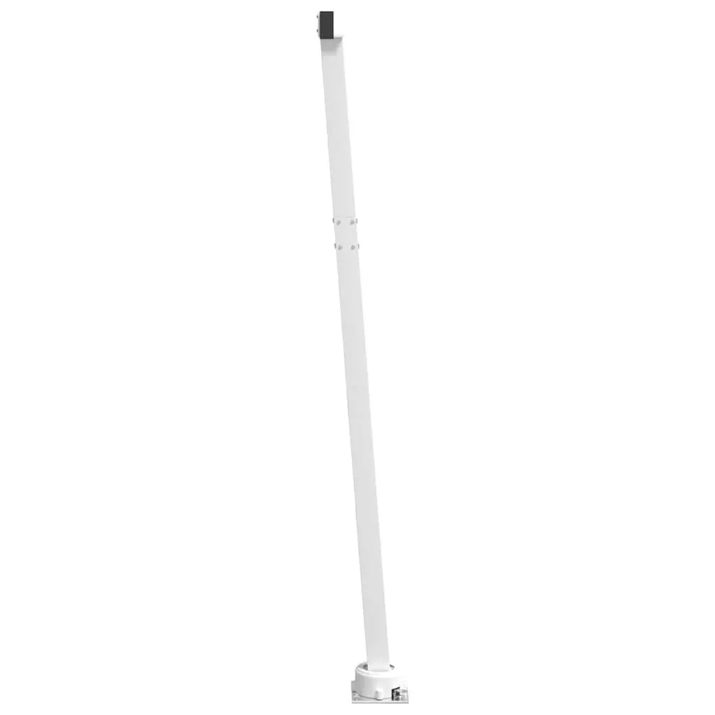 Awning Post Set Iron 300x245 cm White Rotary Base