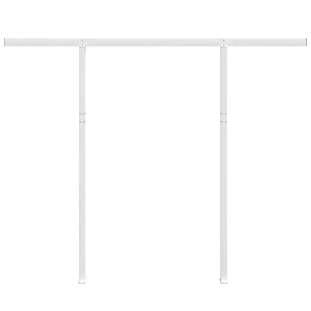 Awning Post Set Iron Double Posts 300x245 cm White
