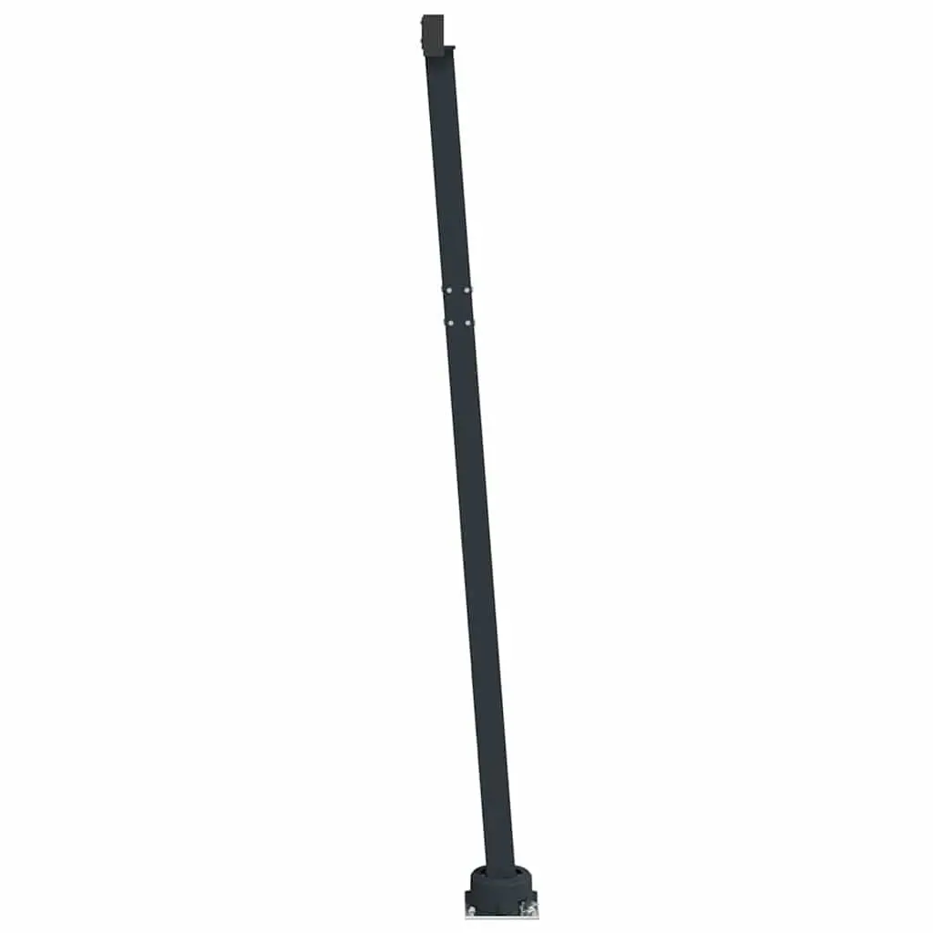 Outdoor Shade Support Post Set Durable Iron 450x245cm Rotatable Base Anthracite