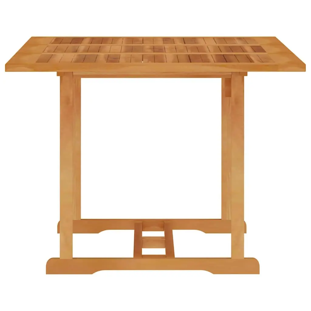Garden Dining Table Teak Hardwood 150x90x75 cm White Outdoor Furniture