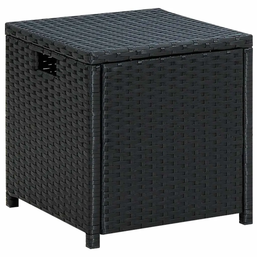 Outdoor Furniture Set 6 Piece Poly Rattan Sofa with Cushions Black Powder Coated Steel Frame