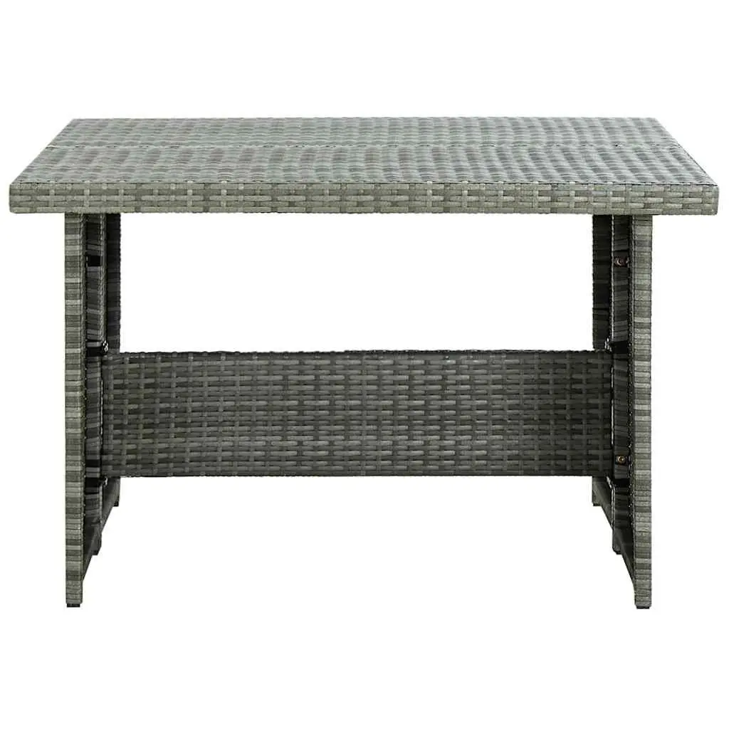 6 Piece Garden Lounge Set Grey with Cushions Powder Coated Steel Frame PE Rattan Corner Sofa Stools Coffee Table