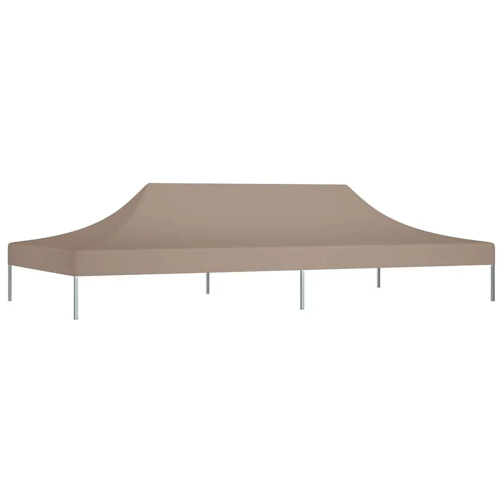 Party Tent Roof Oxford Fabric 6x3m Taupe Outdoor Canopy Top Replacement Cover