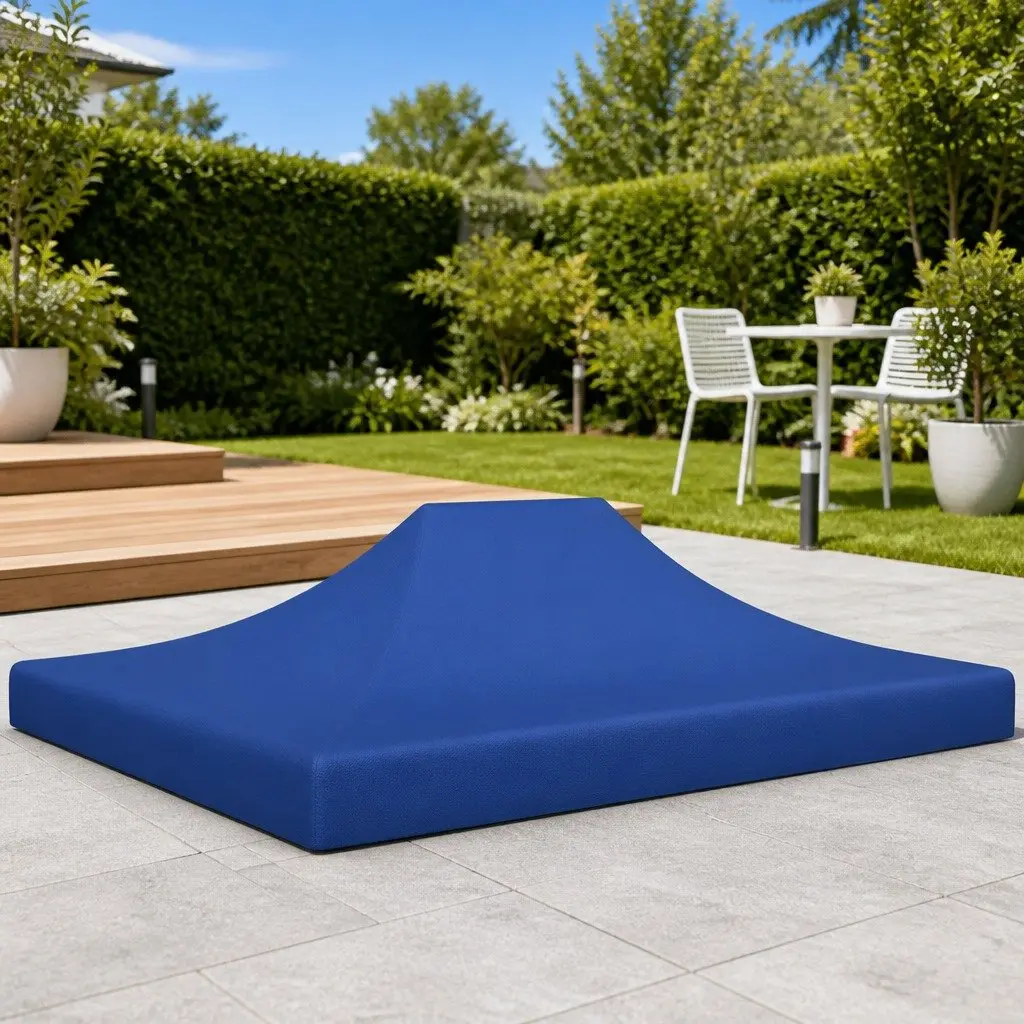 Party Tent Roof Oxford Fabric 4.5x3m Blue Canopy Top Replacement