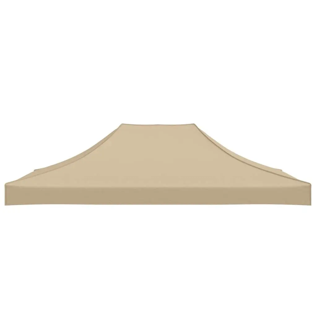 Beige Replacement Canopy Top Cover Oxford Fabric 4.5 x 3 m Party Tent Roof
