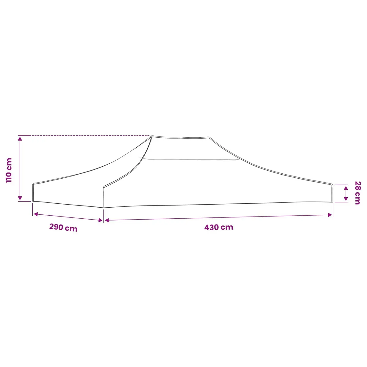 Beige Replacement Canopy Top Cover Oxford Fabric 4.5 x 3 m Party Tent Roof