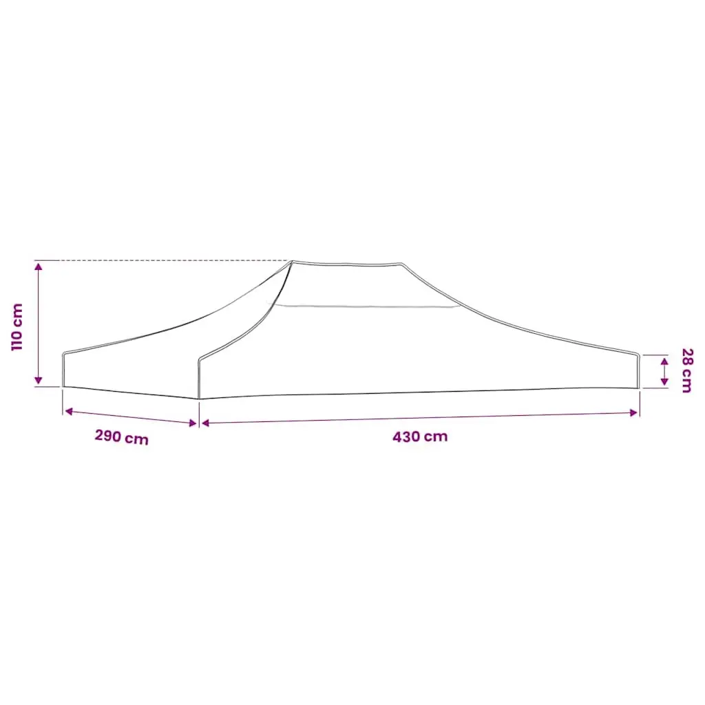 Beige Replacement Canopy Top Cover Oxford Fabric 4.5 x 3 m Party Tent Roof