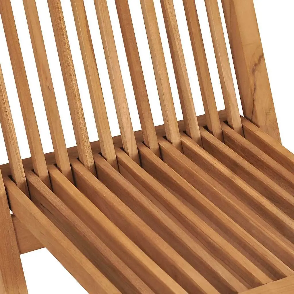 Folding Garden Chairs Teak Wood 4 Piece Outdoor Seating Set Brown