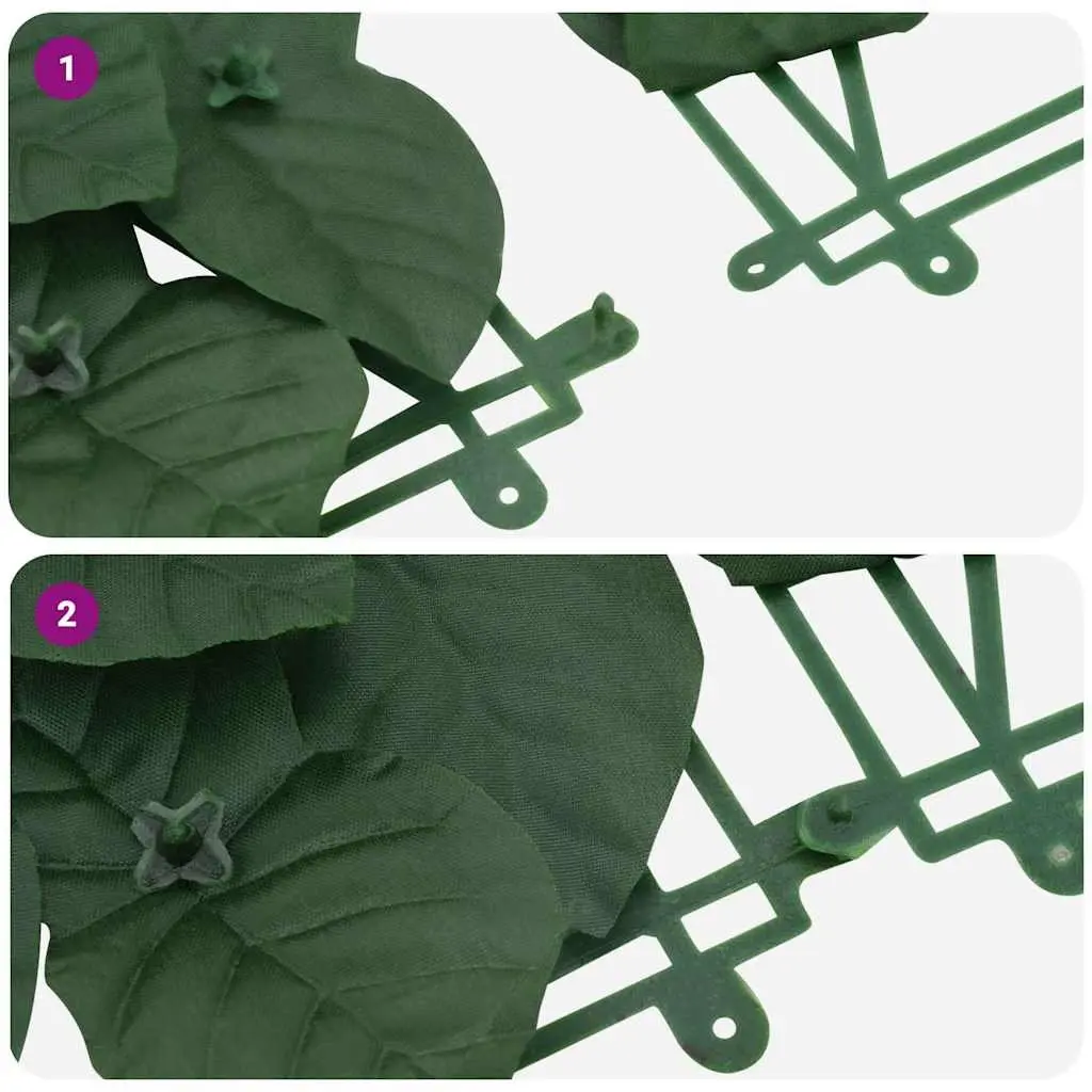 Outdoor Privacy Screen 300x100cm Green Leaf Pattern for Balcony Terrace Garden Decor