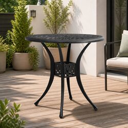Functional Black Garden Table for Outdoor Gatherings