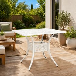 Practical Uses for a White Cast Aluminium Garden Table 90x90x73cm