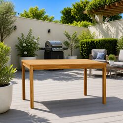 Versatile Teak Dining Table for Home and Garden