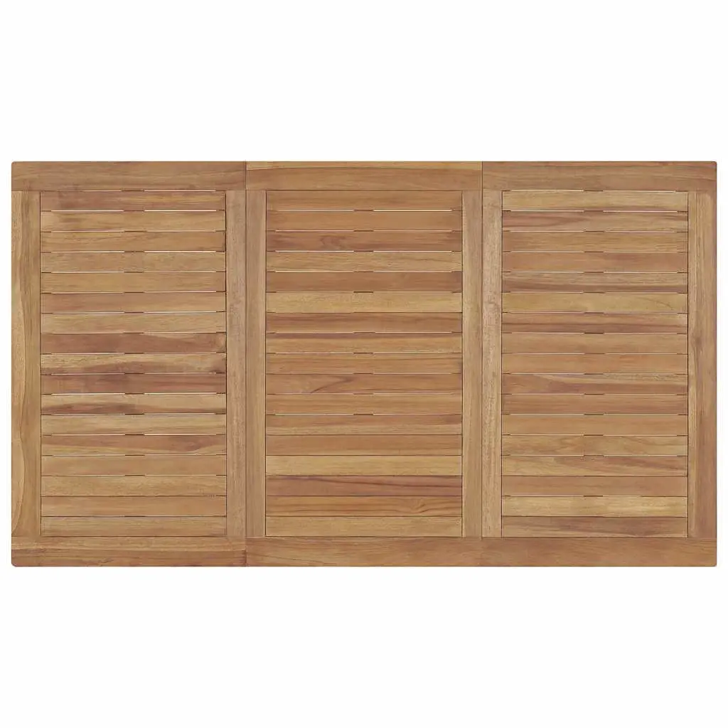 Teak Wood Garden Dining Table Outdoor Use Brown 140x80x77cm Solid Construction