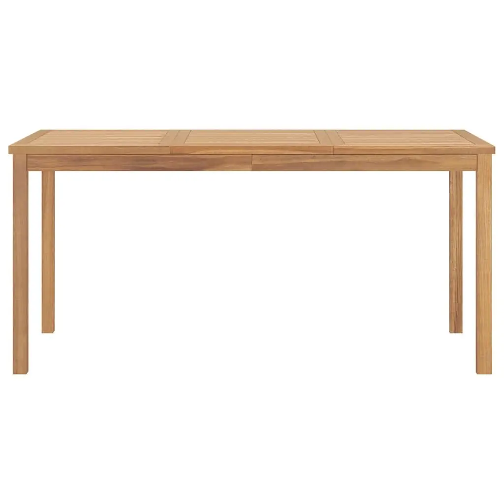 Outdoor Dining Table 160x80cm Solid Teak Wood Garden Patio Furniture