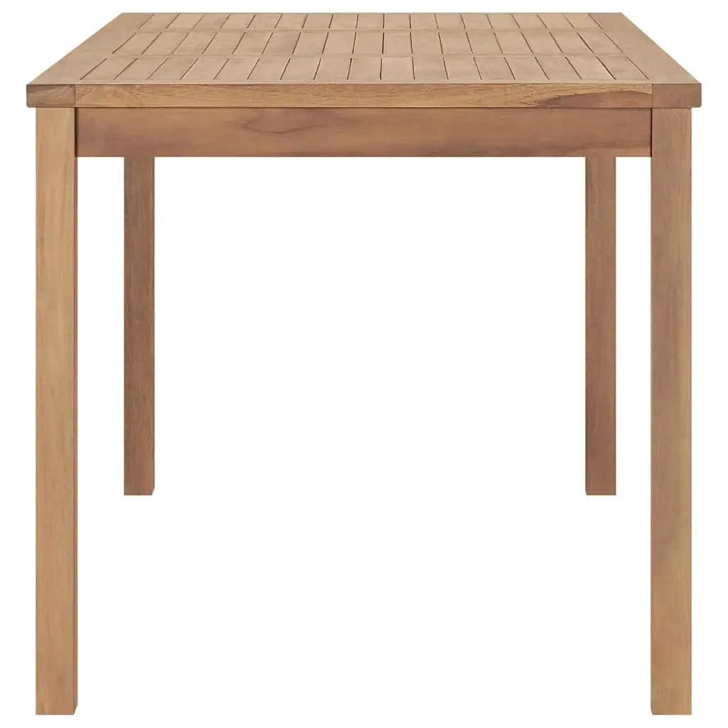 Outdoor Dining Table 160x80cm Solid Teak Wood Garden Patio Furniture