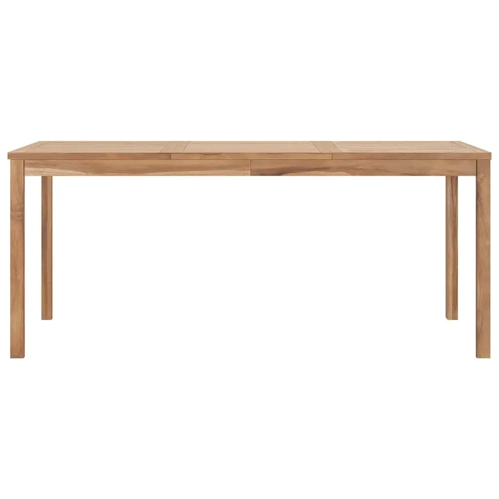 Teak Wood Outdoor Dining Table Brown 180cm x 90cm x 77cm Weather-Resistant Patio Furniture