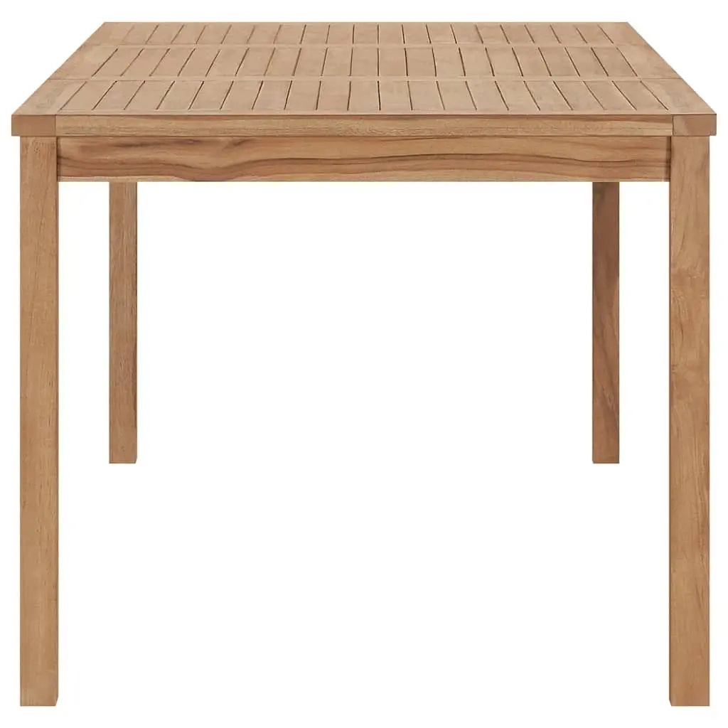 Teak Wood Outdoor Dining Table Brown 180cm x 90cm x 77cm Weather-Resistant Patio Furniture