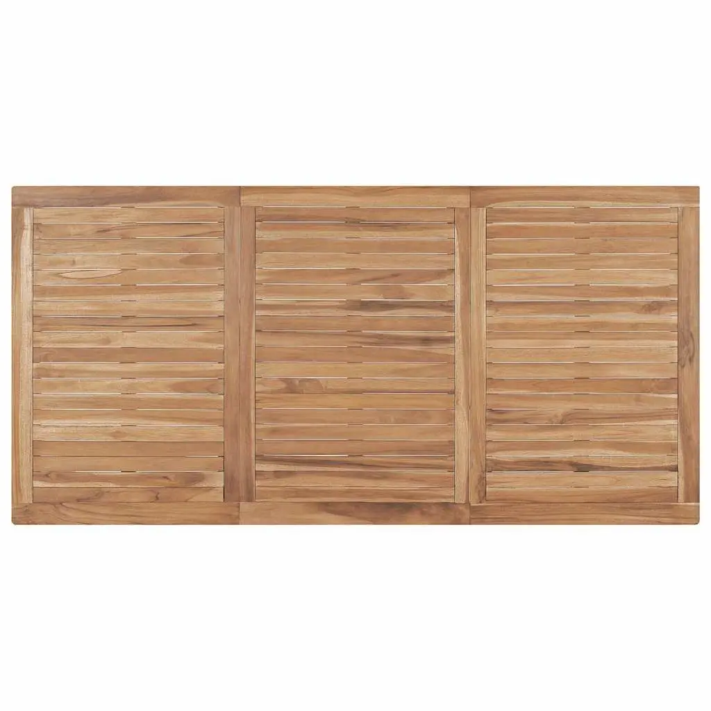 Teak Wood Outdoor Dining Table Brown 180cm x 90cm x 77cm Weather-Resistant Patio Furniture