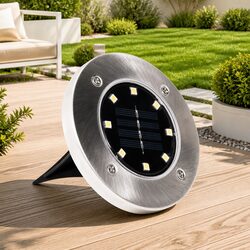 Solar Ground Lights 8 pcs LED RGB Outdoor Garden Patio Path Landscape Lighting