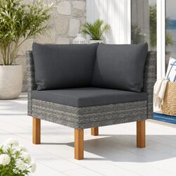 Practical Grey Rattan Sofa for Outdoor Use
