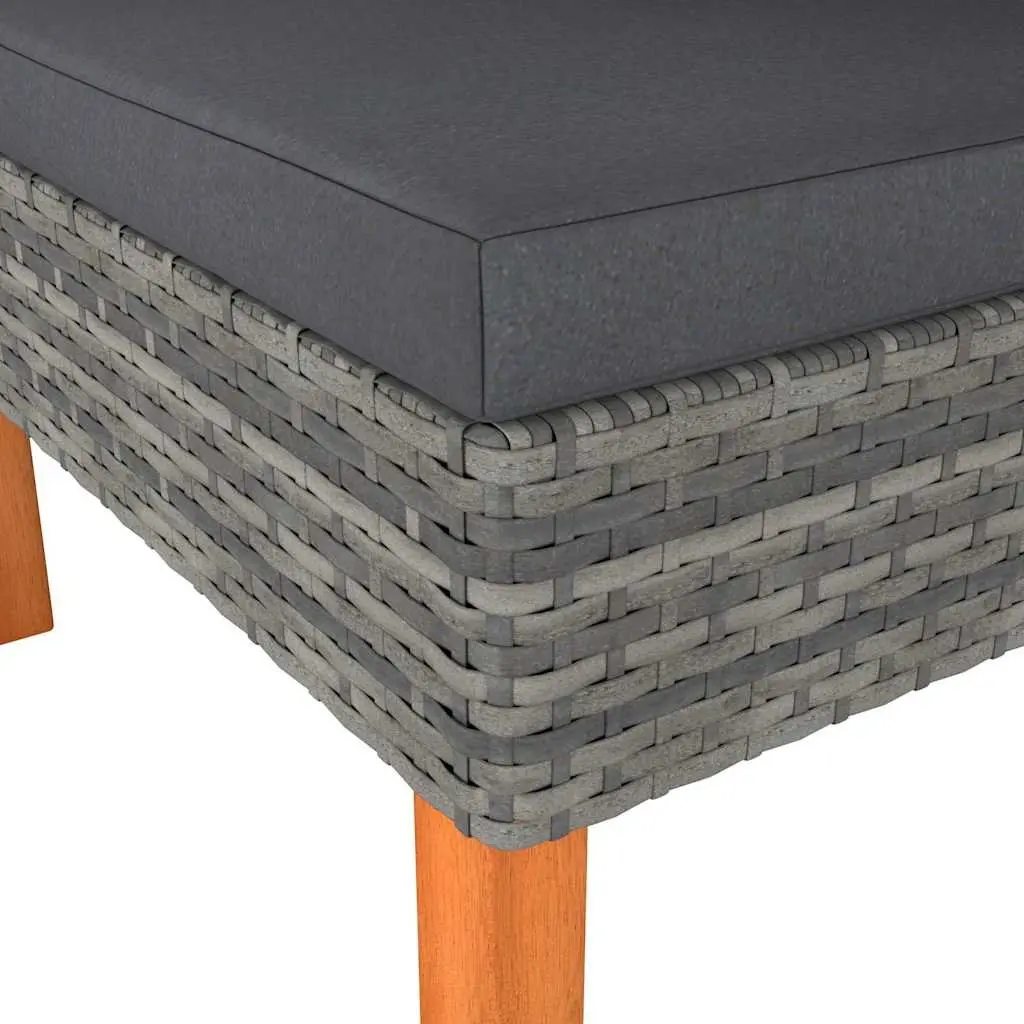 Outdoor Corner Sofa Sectional PE Rattan Powder-coated Steel Grey