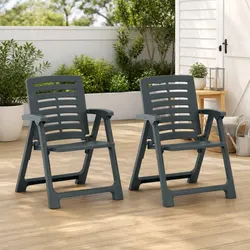 2-Piece Set of Outdoor Garden Chairs