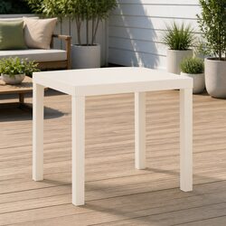 Practical White Outdoor Garden Table for Various Uses 79x65x72cm