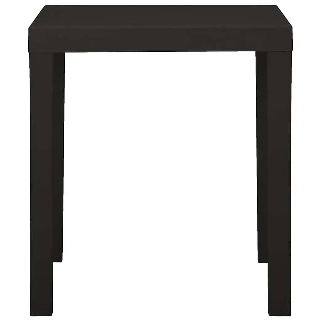 Garden Table Plastic Weather Resistant Anthracite 79 x 65 x 72 cm