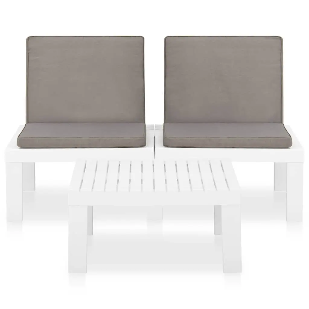 2 Piece Garden Lounge Set with Cushions