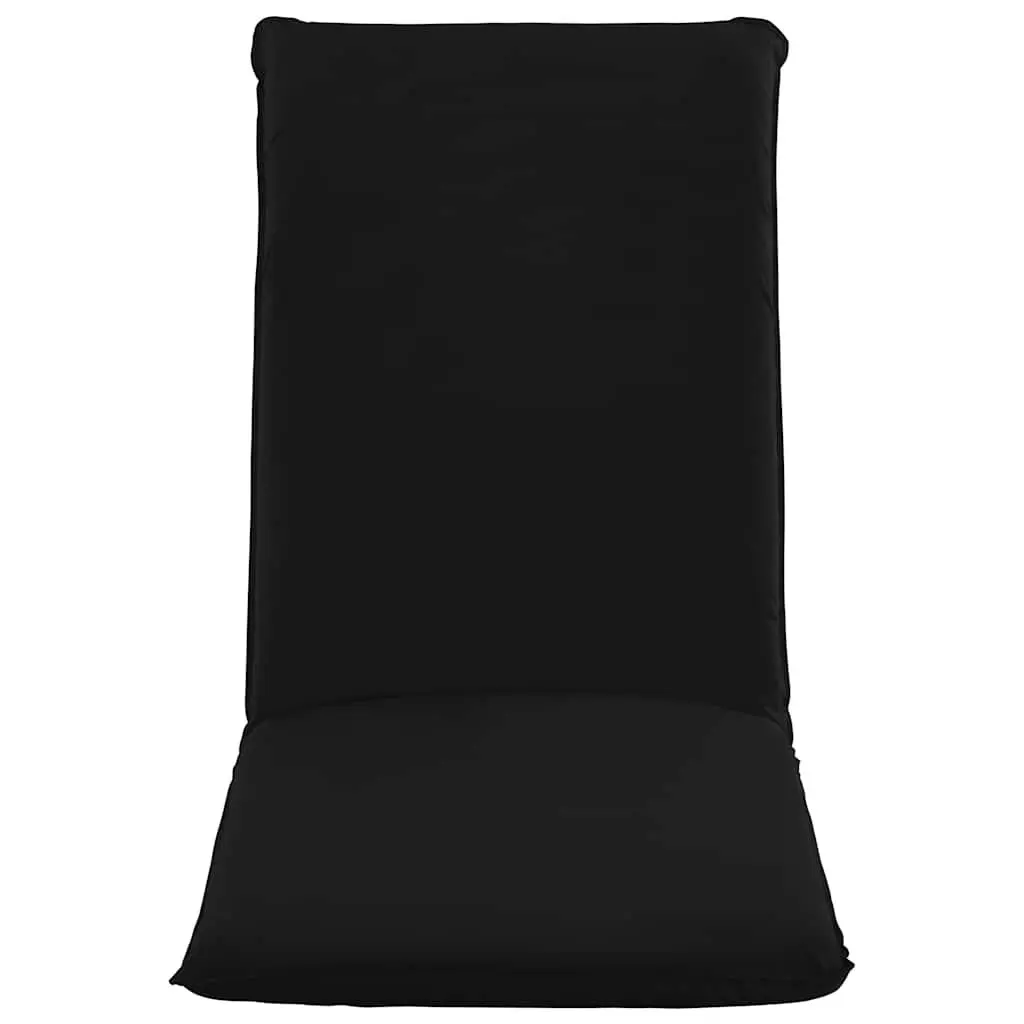 Foldable Sunlounger Steel Frame 5-Level Adjustable Black Oxford Fabric Garden Beach Chair Bed