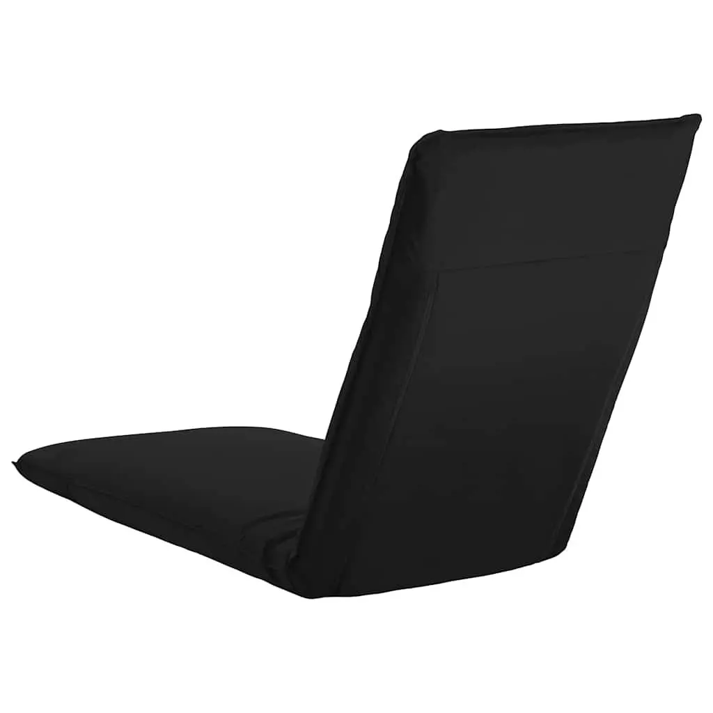 Foldable Sunlounger Steel Frame 5-Level Adjustable Black Oxford Fabric Garden Beach Chair Bed