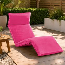 Practical Pink Sunlounger for Beach and Garden Use
