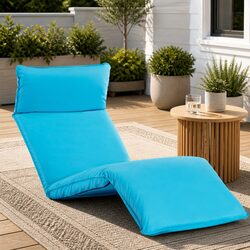 Practical Blue Sunlounger for Gardens and Beaches