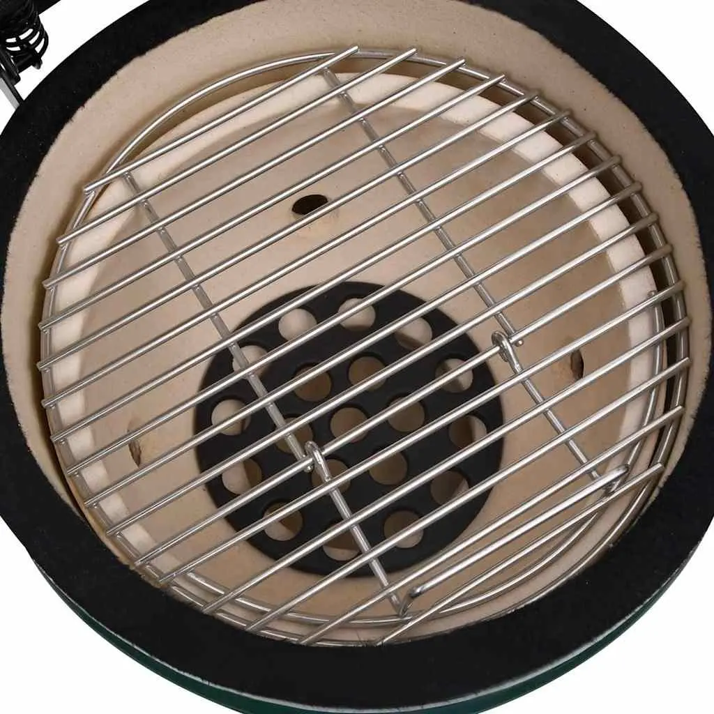 Kamado Barbecue Grill Smoker Ceramic 56cm Green