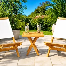 Practical Square Teak Table Top for Home and Commercial Use