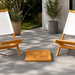 Practical Square Teak Table Top for Home and Commercial Use
