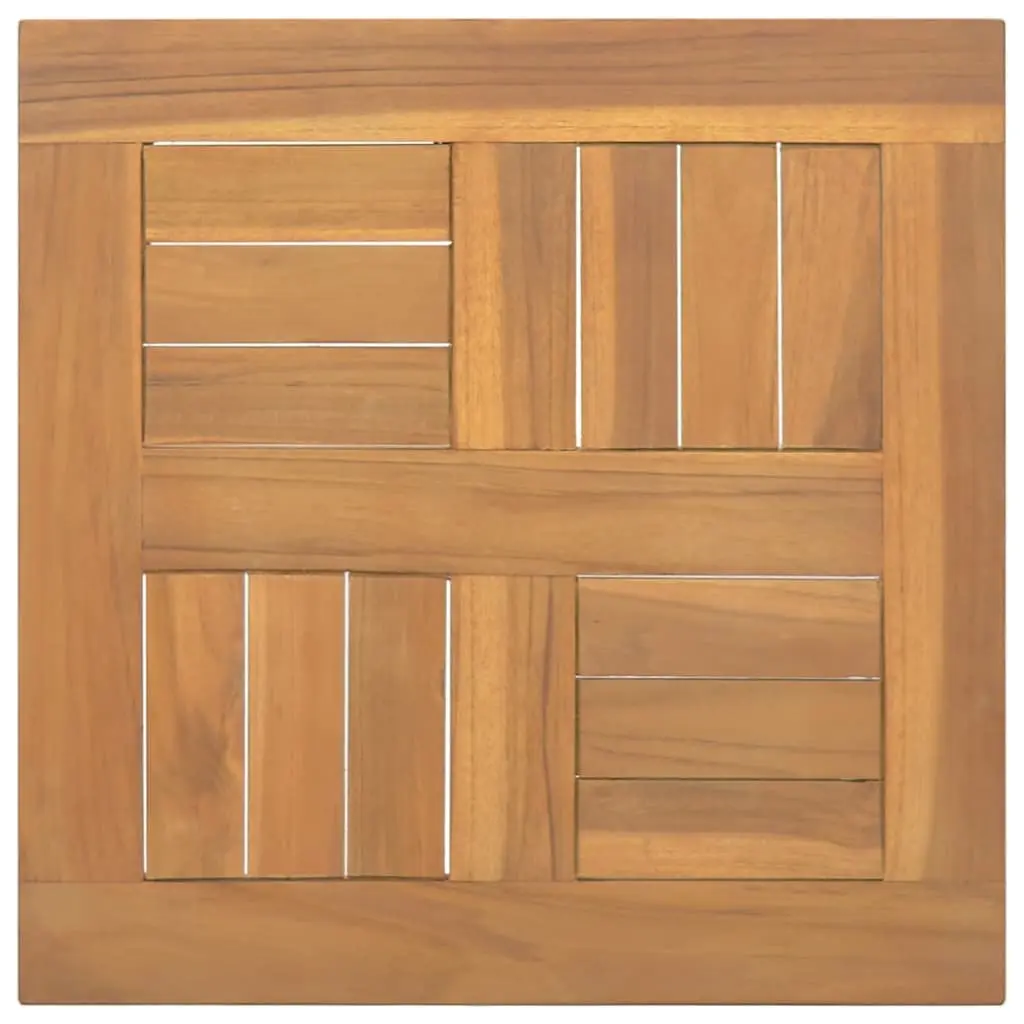Square Solid Wood Teak Table Top 40x40x2.5cm Brown